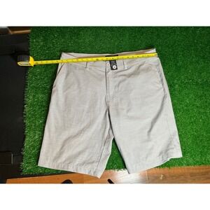 TravisMathew Mens Grey Micro Stripe Performance Golf Shorts Size 38 Stretch